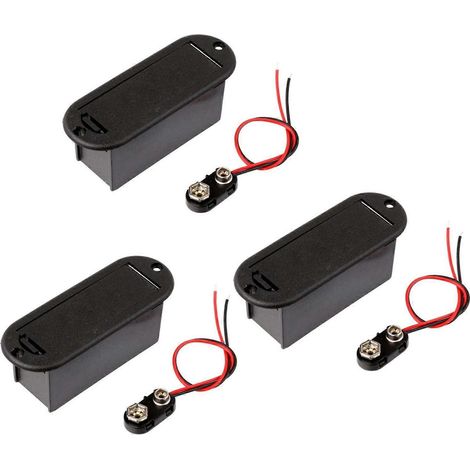 3x 9V Batteriehalter-Etui für aktive Gitarren- und Bass-Tonabnehmer (1/5)