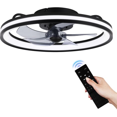 Wolketon LED Deckenventilator Ventilator Beleuchtung mit Fernbedienung Ventilator Timing für Schlafzimmer