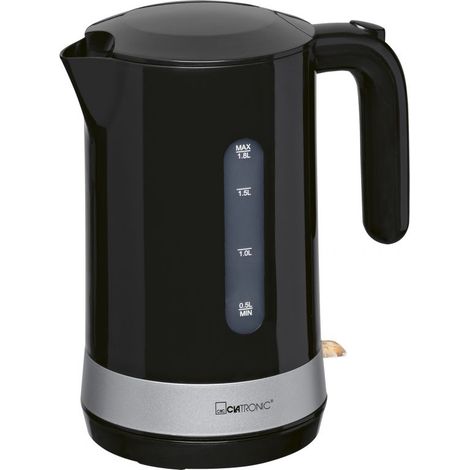 Bouilloire électrique 1,8L 2200W Noir Clatronic WK3840-Noir (1/2)