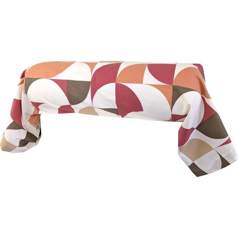 Taie de traversin percale de coton MODULO 240x43 cm (1/5)