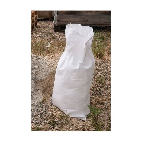 1 weißer, gewebter Polypropylen-Bauschuttsack 70 g/m² - 550 x 950 mm (1/2)
