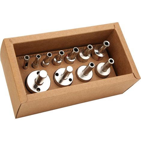 Scie Cloche Pour Verre - Kit De Forets Métal Durables - Perçage Carrelage Céramique - Compatible Perceuse Électrique - Ensemble 5 Pièces (1/5)