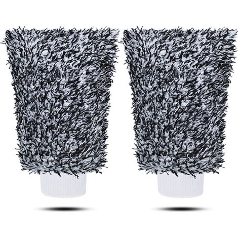 Gants de lavage auto en microfibre, éponge, 2 gants de polissage et de nettoyage professionnels anti-rayures (1/3)