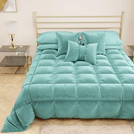 Couette en Velours Chaude Hiver Bicolore Tiffany, Double Face, 160x260 cm, 350g/m², pour Lit 1 Personne (1/5)
