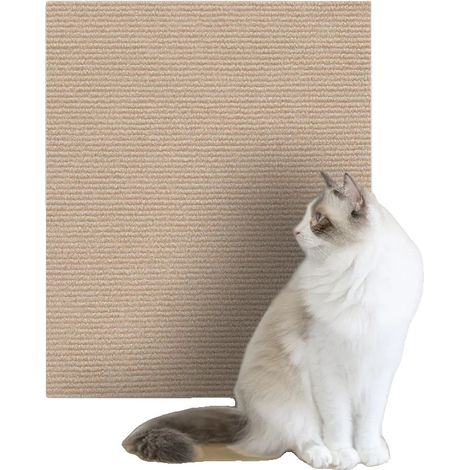 Tapis à gratter pour chat, design ajustable, protecteur de meubles, Kaki, 60X100CM (1/2)