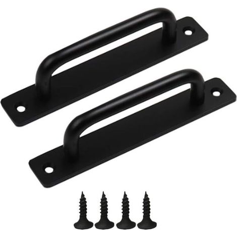 Poignées de Porte 2 Pièces Poignées de Porte Coulissante Poignée de Porte d'Armoire Poignée de Porte en Aluminium Poignée de Porte de Balcon avec Vis, pour Porte de Placard (210 x 25 mm)