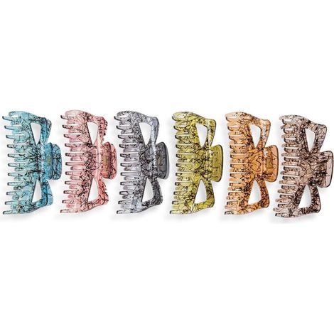 Juego de pinzas para el cabello grandes, mate y multicolores, antideslizantes (14 cm): incluye una pinza extragrande para cabello largo y grueso, y una pinza tipo banana para cabello fino y rizado.