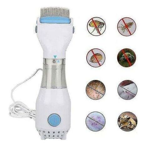 Head Lice Treatment-electric Lice Comb - Head Vacuum Lice Comb Electric Capture Pet Filter Lice Treatment1 Lice Catcher + 3 Filtersblue