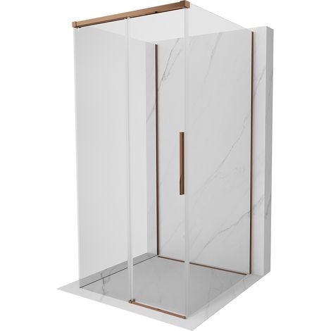 Mexen Rox-3S cabina doccia 3 lati scorrevole 120 x 120 cm, trasparente, oro rosa - 8C2-120-120-60-00-3S (1/3)