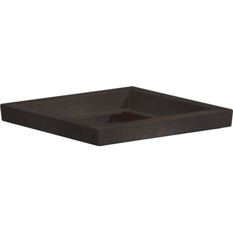 Untersetzer für quadratische Topf für Pflanzen und Blumen im Freien "Made in Italy" -50 x 50 cm / Anthrazit (1/4)