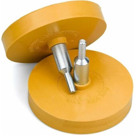 2PCS Gomme de Carrossier pour Ornements 88 mm Roue Caoutchouc Gomme Gomme Perceuse Disque Gomme Autocollant avec 2 Adaptat (1/5)