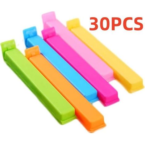 Clips de Sac - Non spécifié - 30 Pcs - Matériau ABS - Couleur aléatoire - Étanchéité alimentaire (1/4)
