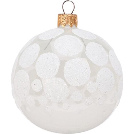Palline per albero di Natale, in Vetro, con glitter a pois, Ø 100 mm, 6 pezzi (1/3)