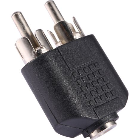 Adaptateur Jack Femelle 3.5mm vers 2 RCA Mâle, Diviseur Audio Stéréo, Convertisseur F/M (1/5)