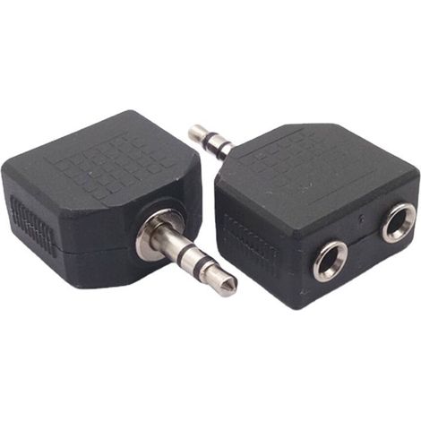 3,5-mm-auf-2,5-mm-Audioadapter, 3,5-mm-Stecker auf zwei 3,5-mm-Buchsen-Kopfhöreradapter, Kopplerstecker. (1/5)