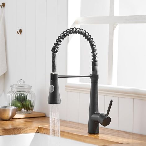 Cuisines de robinet avec ressort en spirale, raccords d'évier pivotants à 360 °, robinetterie de cuisine et douche coulissante - Haute pression (1/5)