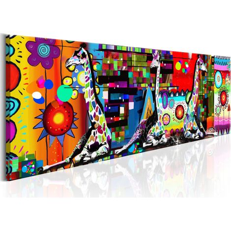 Tableau Imprimé "Colourful Savannah" 40 x 120 cm (1/2)