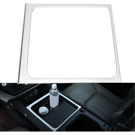 Modification de voiture : Cadre du compartiment de rangement de la console centrale Land Rover Defender 110 2020-2021 en chrome nacré. (1/5)