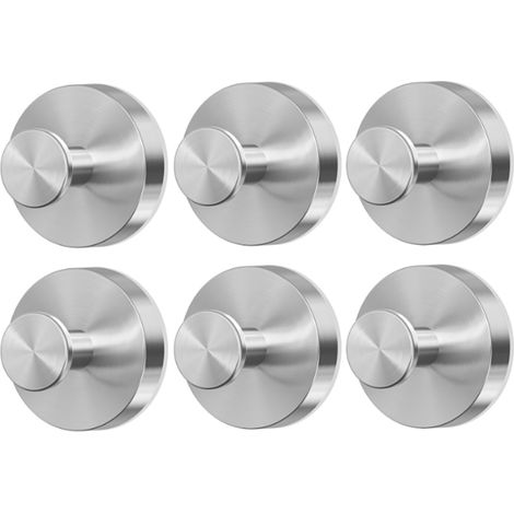 Ganci a ventosa cromati rimovibili per piastrelle - set da 6 per bagno/cucina