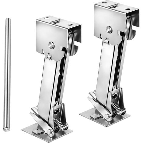Lot de 2 Supports de remorque, avec capacité de Charge de 450 kg, manivelle avec Support de Serrage, stabilisateur de Camping-Car, béquilles de remorque pour Camping-Cars et remorques (1/5)