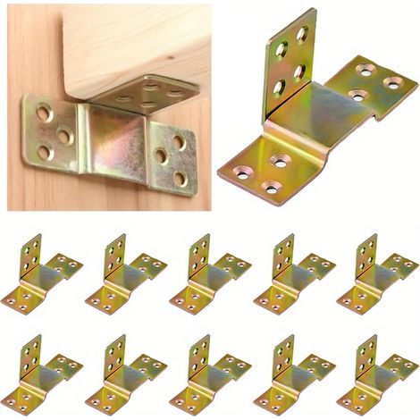 10 pièces Support central Raccord pour lit Ferrure de lit, équerres résistantes pour cadre de lit en fer Cadre en bois, raccord (1/5)
