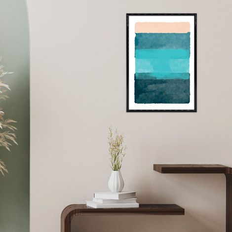 Lupia - Cornice portafoto in plastica PERFECT NERA da parete o da tavolo, sottile con design elegante e minimal, per foto, stampe artistiche, poster, quadri moderni, Facile da appendere 35x50 cm