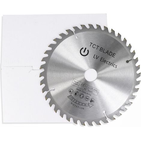 Lame de scie circulaire 8" à 60 dents en carbure, disque de coupe argenté en alliage de carbure pour la découpe du bois et du plastique (1/5)