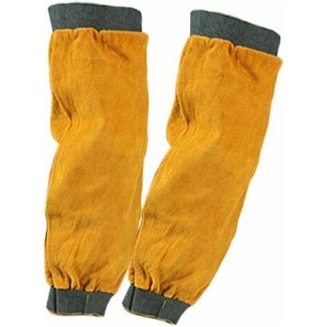 LaBlanc – 2 pièces 572 ° F jardinage soudure soudure éclaboussures épine preuve en cuir longues manchettes manches manchon anti-brulure protection contre la chaleur (1/4)
