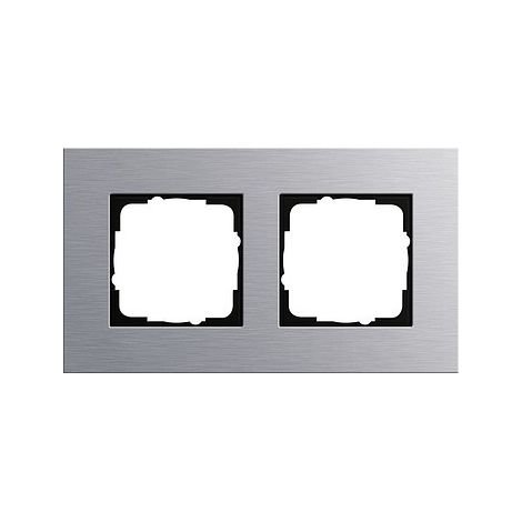 Marco de interruptor Gira 021217 aluminio IP20 sin tornillos