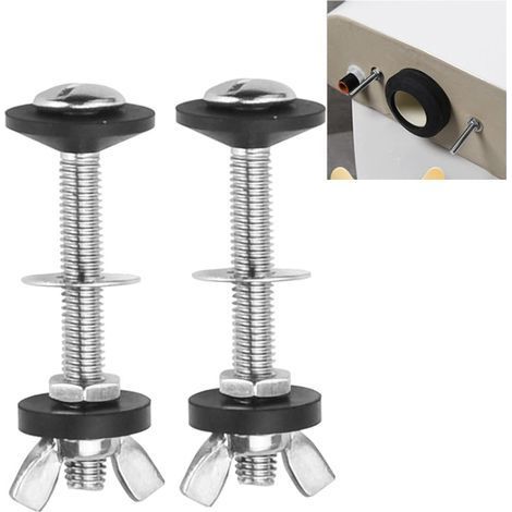 2 PCS Kits de Boulon de Réservoir de Toilette Fixation Réservoir WC Boulons de Réservoir de Chasse d'Eau Boulons de Réservoir à Cuvette Kit (1/5)