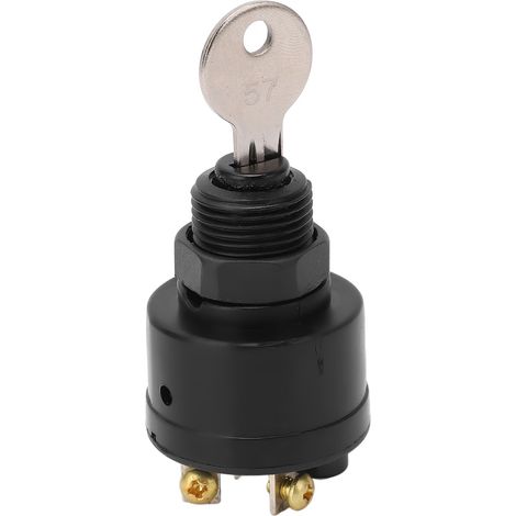 Contacteur à clé d'allumage 6 vis 3 positions 393301 avec 2 clés pour bateaux à moteur OMC inboard/outboard (1/5)