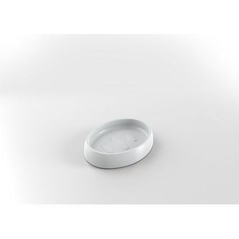 Porte-savonsavon à poser blanc en porcelaine mod. Bird (1/2)