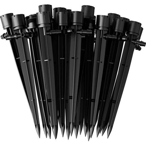 60 Stück Bewässerungs-Tropfer, 8-Loch-Tropfemitter, verstellbar, Mikro-Durchfluss-Tropfbewässerung, 360-Grad-Bewässerungssystem für 4-mm-/7-mm-Schläuche (1/4)