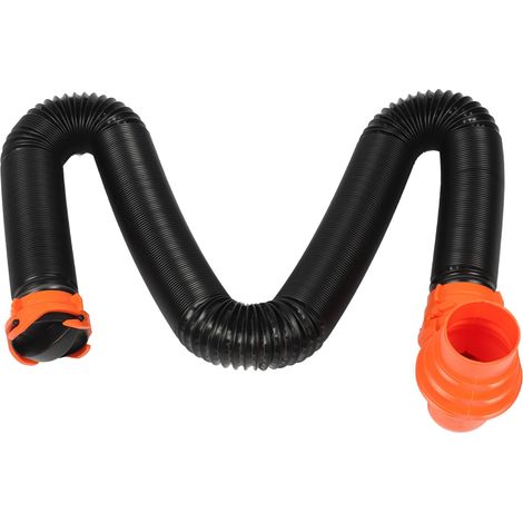 Rallonge de tuyau d'évacuation camping-car 4,5m PP avec raccord pivotant 90° résistant à l'usure, pour caravane, motorhome et camping-car. (1/5)