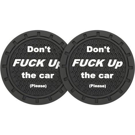 Lot de 2 sous-verres pour porte-gobelet de voiture, 7 cm (2,75 pouces), antidérapants en PVC, résistants aux rayures, unisexes, accessoires pour l'intérieur de la voiture (1/5)