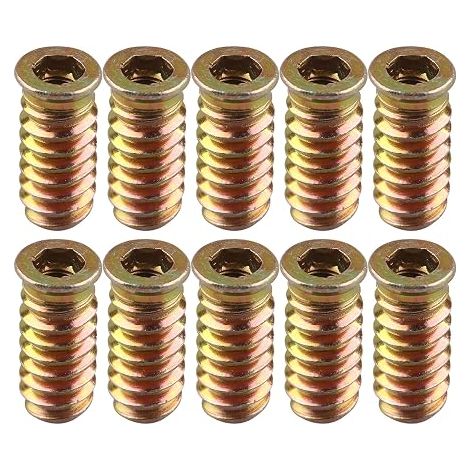 M6 x 35 MM Filetage Écrou Insert en bois Interface Vis à tête hexagonale Socket Écrou de fixation pour meubles Lit Armoire (1/5)