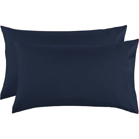 Lot de 2 taies d'oreiller en microfibre, taie d'oreiller douce avec fermeture à enveloppe, taie d'oreiller infroissable, 20 x 30 pouces, bleu marine (1/3)