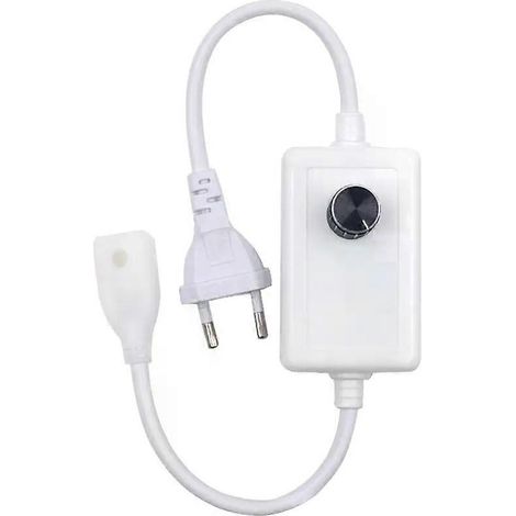 Prise d'alimentation 220 V à intensité variable pour ruban néon COB 288 LED/m ou 360 LED/m avec interrupteur marche/arrêt (1/4)