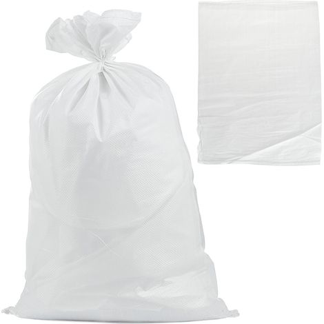 Sac en polypropylène 50x80cm 30kg / Blanc (100/1000) (1/3)