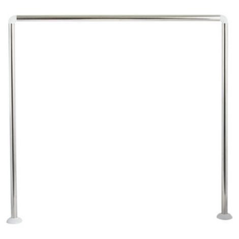 BASTONE PER TENDA DOCCIA 3 LATI IN ACCIAIO INOX Acciaio Inox 80x80x80 cm