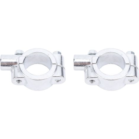Stück 25 mm Motorrad-Lenkerspiegel-Montagehalterung, universelle Klemmhalterung, Adapter für Motorräder, ATVs, Roller, Projektmotorräder, silber, M10 (1/5)