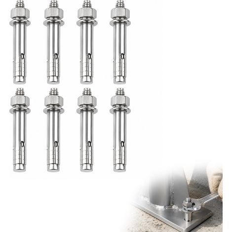 8 Pièces Boulons à Expansion M8x80mm, Goujons d'Ancrage en Inox 304 (1/5)