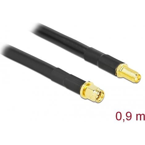 Delock Cable de antena de macho SMA a hembra SMA LMR/CFD300 0,9 m low loss