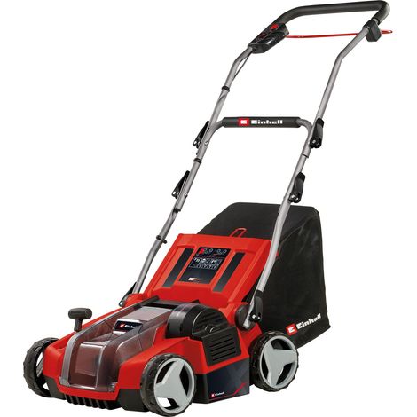 Einhell Ventilatore a batteria GE-SA 36/35 Li-Solo Power X-Change (Li-Ion, 36 V, motore brushless, rullo 35 cm, sacco di raccolta da 28 l, profondità di lavoro regolabile, senza batteria)