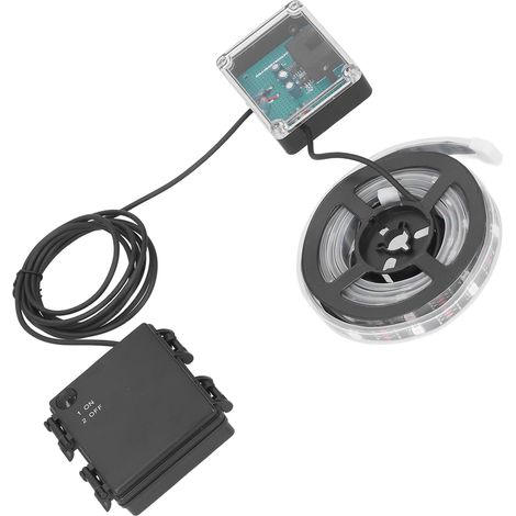 Barre lumineuse LED pour panier de basket-ball extérieur, à changement de couleur par énergie solaire et résistante à la pluie, pour une utilisation en extérieur. (1/5)