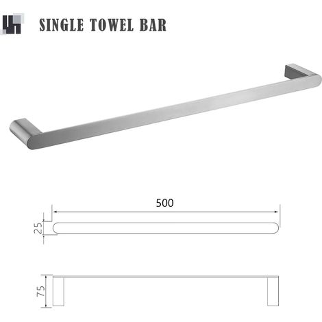 Porte-serviettes mural en acier inoxydable brossé avec brosse WC, porte-papier toilette, porte-serviettes, porte-savon et étagères. Accessoires de salle de bain. (1/5)