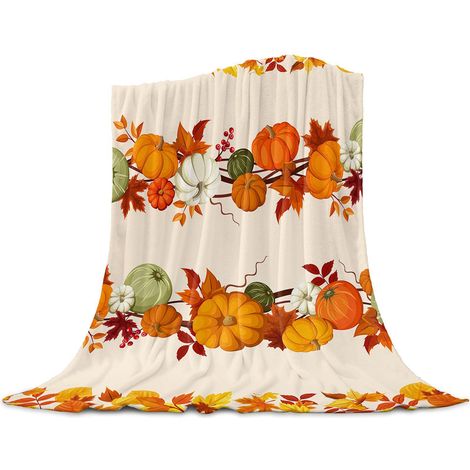 Couverture d'Halloween - Couverture d'Halloween en peluche 127 x 152 cm - Décoration d'Halloween douce et confortable en flanelle grise pour canapé, lit ou salon - Style 7