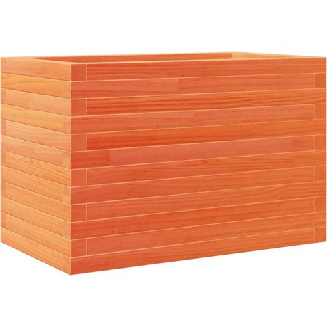 Vassoio per fioriera aiuola rialzata piante fiori terrazza giardino cera 70 x 40 x 46 cm legno di pino massiccio marrone 020038482