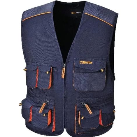 Weste fortlan Easy Twill blau Größe XS leicht atmungsaktiv