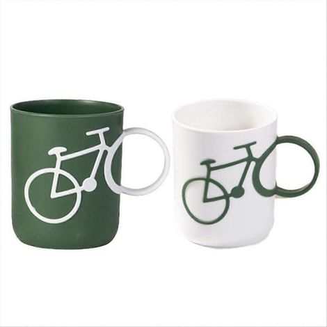 Kreativer Fahrrad-Zahnbürstenhalter, Mundspülbecher, 2er-Set (1/5)